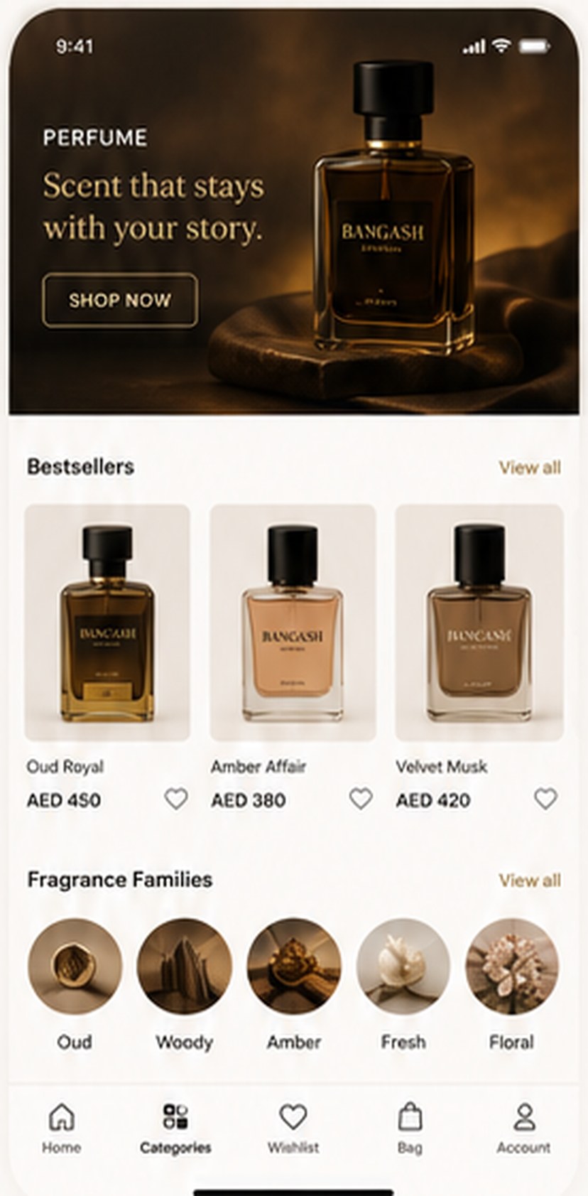Bangash app — perfume